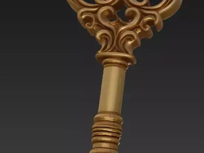 Imperial Baroque Key - Royal Relic Masterpiece 3D Model 3D print model