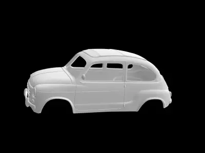 Fiat 600 softtop 3D print model