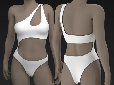 Swimwear Collection 51 CLO3D ZPRJ FBX OBJ MTL 3D model
