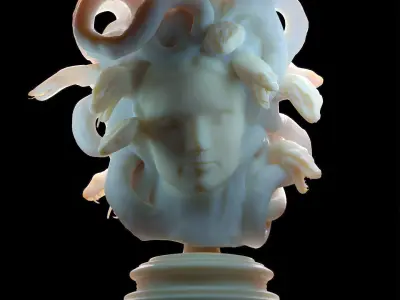 Medusa Bust Mythological Gorgon Head  3D print model