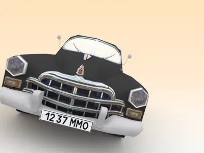 GAZ-12 ZIM Low-poly 3D model