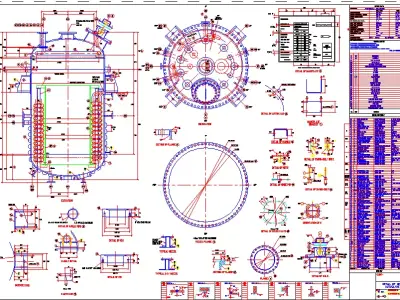 Pressure Vessel 1050kPag 3500L Drawing 3D model