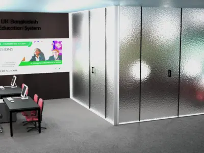 Office Interior With Render Setting  3D model