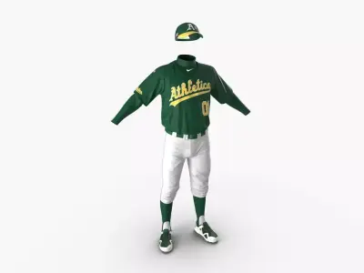 Baseball Player Outfit Athletics 2 3D model
