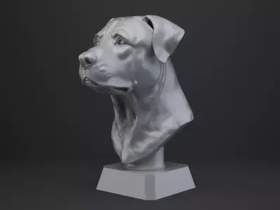 Dog Bust - Animal Figurine 3D print model