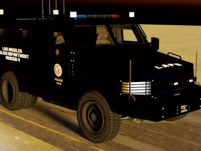 Police Los Angeles Bearcat Free low-poly 3D model