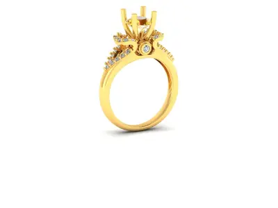 Solitaire Wedding Engagement Ring 3D print model buy