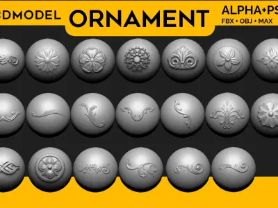 50 Ornament Brush -VOL 01 3D model