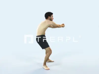 Flow 15B Beach Receiving Sports Man Low-poly 3D model