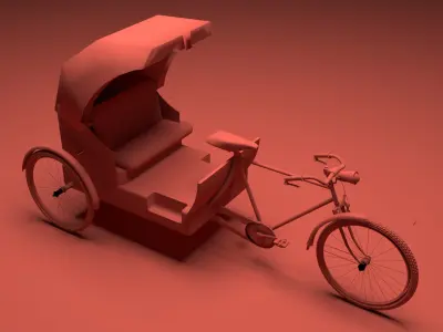 Bike Rickshaw 6 3D model