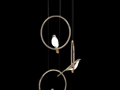 Scandinavian style pendant lamp 3D model