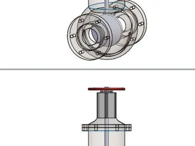 Gate valve 3D model