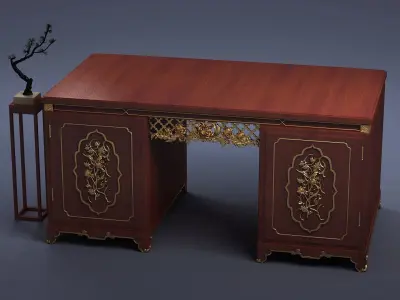 cabinet cabinet wardrobe sofa bed table bookshelve 3D model