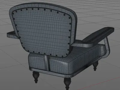 Serenite Luxury Armchair Paris collection Free 3D model