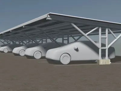 Solar carport 24u04 3D model