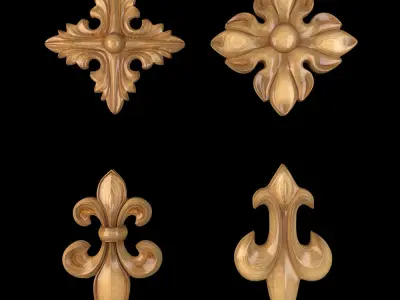  Ornament Element Pack 01 3D model