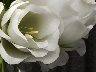 Lisianthus centerpiece 3D model