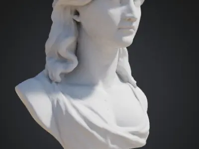 Classical Female Bust Sculpture  3D model purchase