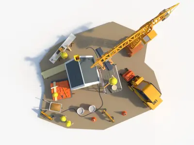 construction site 3D model