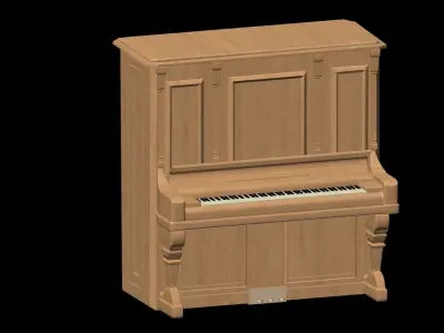 piano wooden 3D model