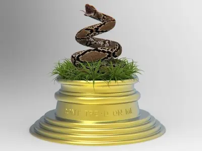 Dont Tread On Me Famous American Symbol For Print 3D print model