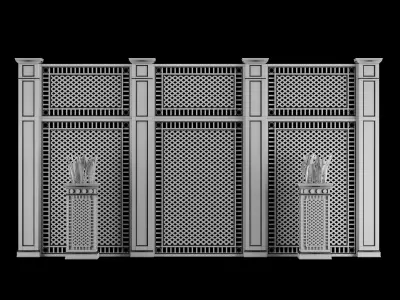 Decorative fence 2 3D model