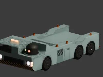 remolque de aeropuerto 3D model