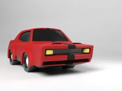 Car Toon Race Car Low-poly 3D model