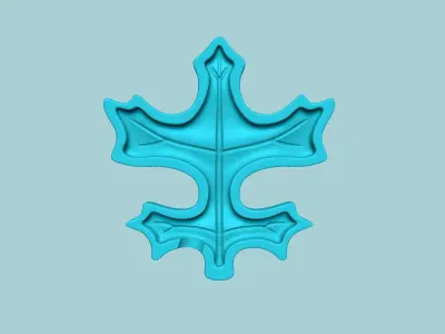 Pin Oak Tree Leaf - Molding Artificial EVA Craft 3D print model