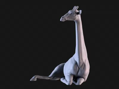 Giraffe Lying Down 3D print model