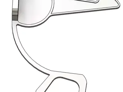 Helmet wall hook 3D print model