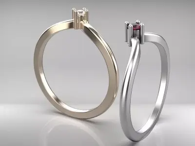 Crown Ring 3D print model