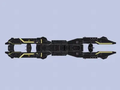 Spaceship Elsas Low-poly 3D model