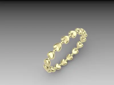 heart shaped ring 3D print model