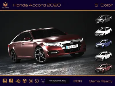 LowPoly Car Set 01 3D Model Pack