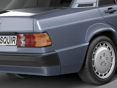 Mercedes-Benz 190E W201 1982-1993 3D model
