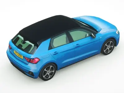 Audi A1 2020 Low-poly 3D model