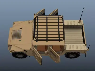 Hummer Army Low-poly 3D model