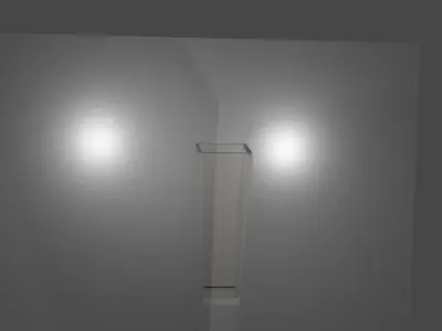 Vase 3D Model wall light with two lights Free 3D model