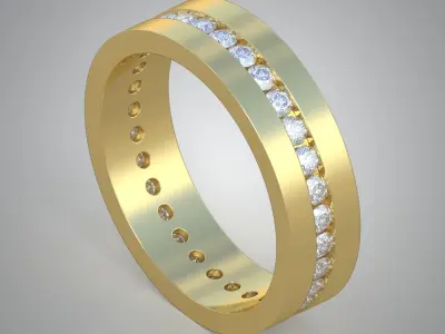 Diamond ring 0344 3D printable model Free 3D print model