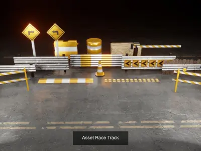 Drift track race 3D Model Pack