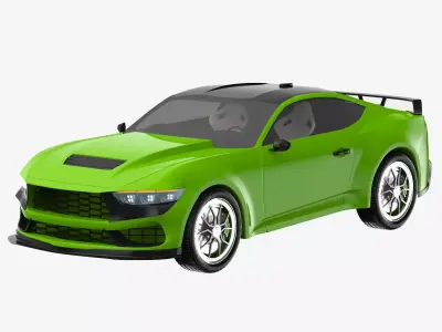 Generic Sport Car green 3D model