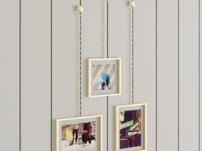 3 Piece Picture Frame Set 3D model
