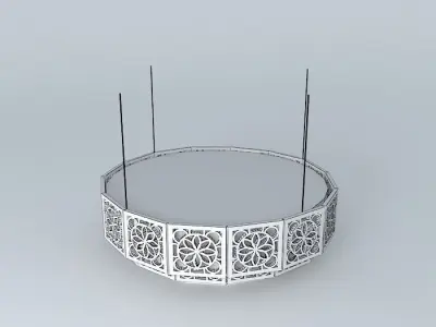 Chandelier light fixture with circular shape Free 3D model