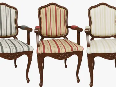 Classic carved chair 03 02 3D model