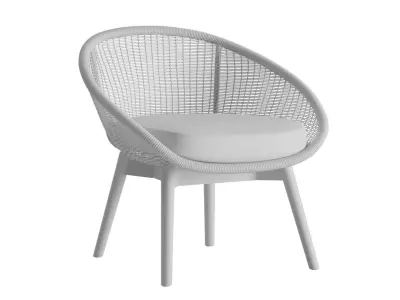 Scoop Back Outdoor Lounge Chair 3D model