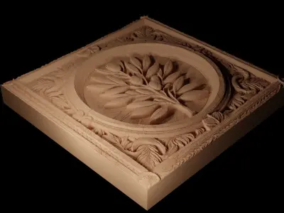 Olive Branch CNC 3d Print High Relief Sand Casting 3D print model