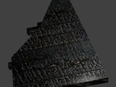 Burnt Timber Beam Ceiling Wall Free low-poly 3D model