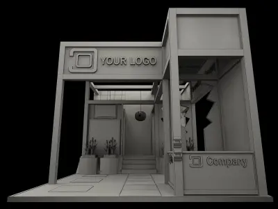 Booth Exhibition Stand a515 3D model