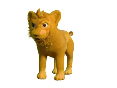 Lion Cub Rigged 3D model